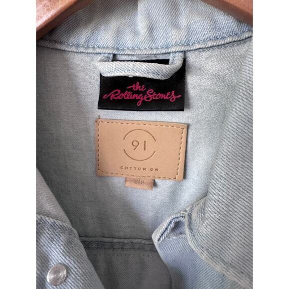 Cotton On‎ x The Rolling Stones Denim Jean Jacket - Picture 3 of 3